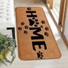 Flannel HOME Paw Print Floor Mat, Non-slip Absorbent Foot Mat At The Entrance, Dirt-resistant Carpet At The Entrance of The Home