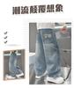 Boys' pants for spring 2026 new item, mid size and handsome boys' straight leg casual pants, spring and autumn children's jeans