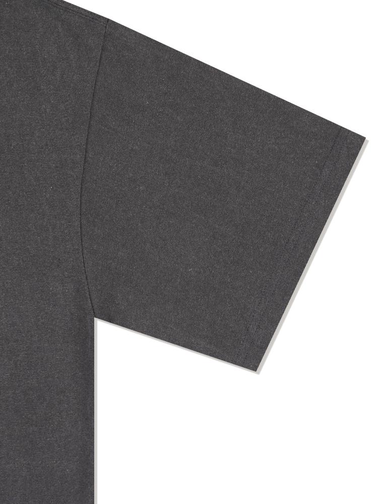 LA MAISON STUDIO Unisex Cutie Cat Pigment Smoky Short Sleeve T-Shirt Charcoal (Fcf2Ts418M)