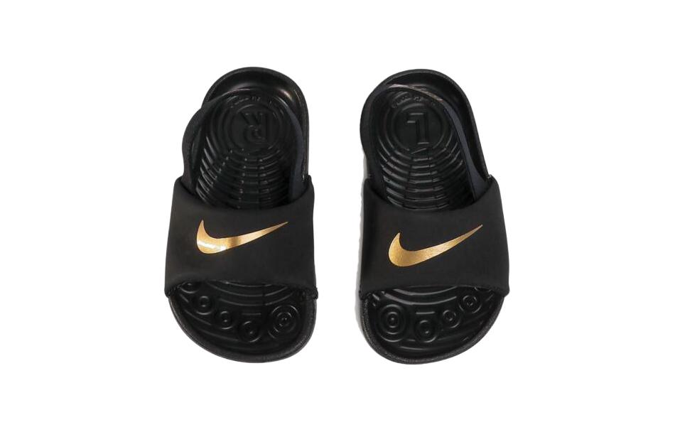 Nike Kawa Низкие детские кроссовки Черно-золотые для младенцев и малышей BV1094-003