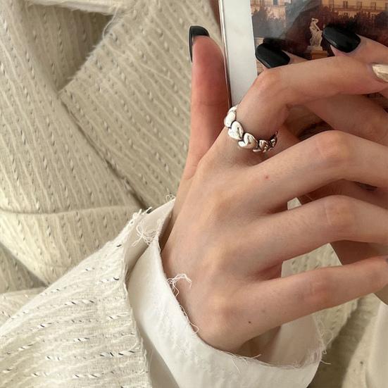 Кольцо на палец, элегантное подарочное, неаллергическое, блестящее, женское кольцо с сердцем любви, модные украшения