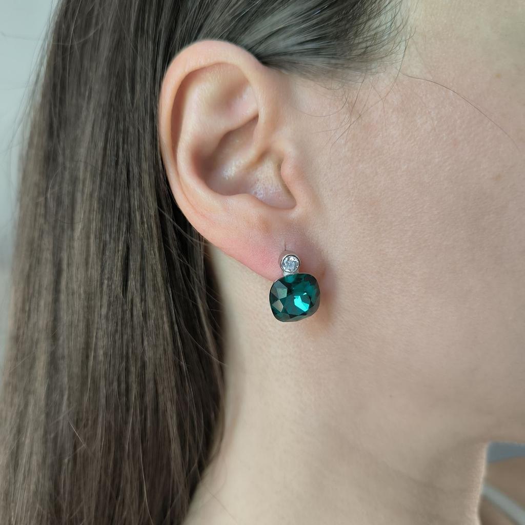 Серебряные серьги с фианитами (60002212)