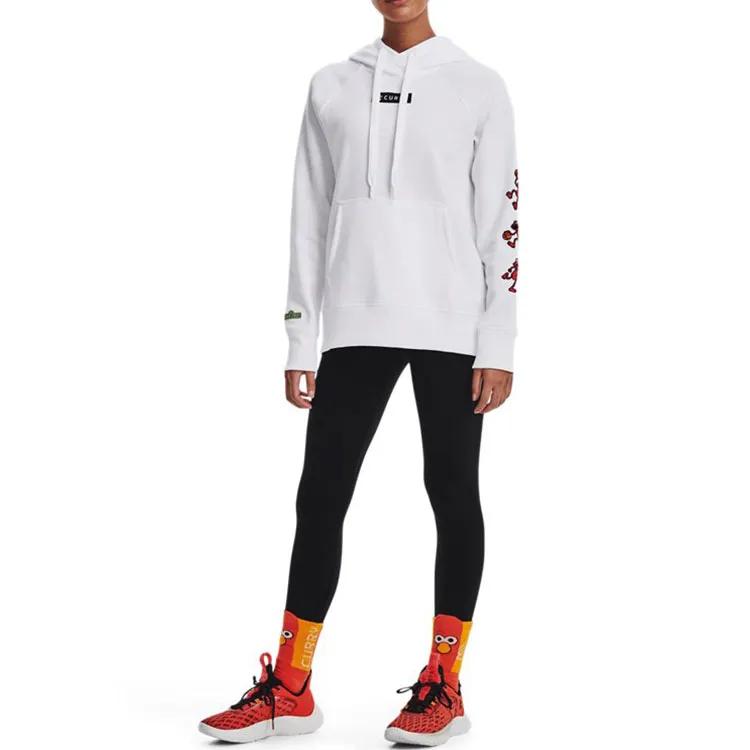 Under Armour Curry Sesame Street Sweatshirts Women's White Hooded Moderate Regular (Unisex) Sweatshirts 1369640 100