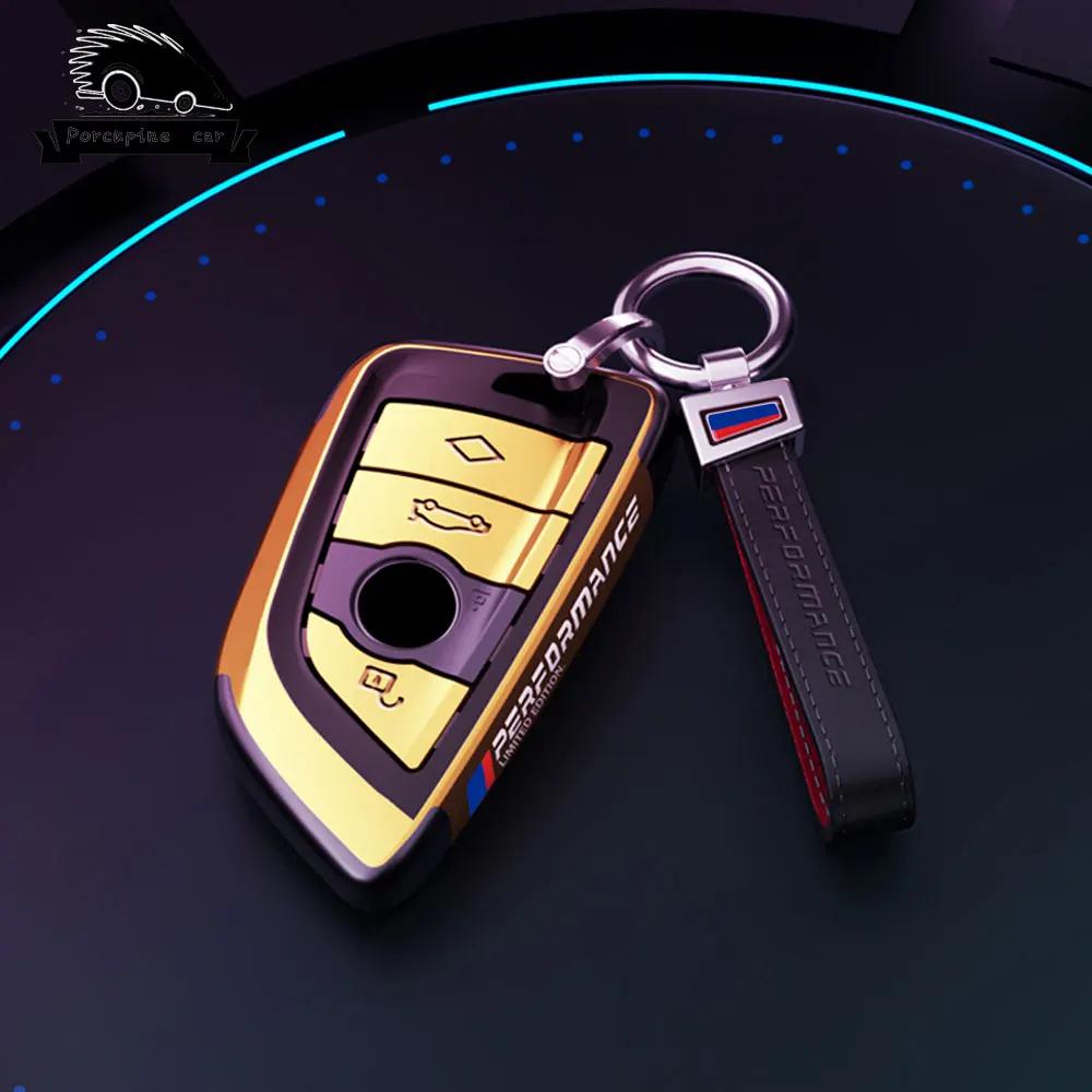 BBKJ7 PC plating Car Remote Key Case Cover Shell Fob For BMW X1 X3 X4 X5 X6 F15 F16 G30 G20 3 5 7 Series G01 G02 G05 G11 G32 F48 F39