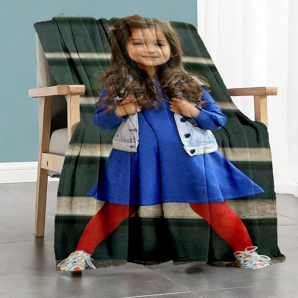 Customize Picture Personalized photos Blanket Multi-purpose Customizable Blanket Soft Warm Cozy Versatile for Office Chair Chair Sofa Living Room