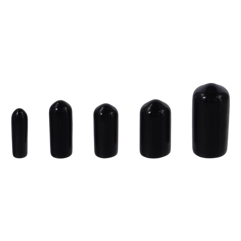 50 шт., 3 мм ~ 9,5 мм, защитные приспособления для винтовой резьбы, черные резиновые заглушки, устойчивые к расколу винты