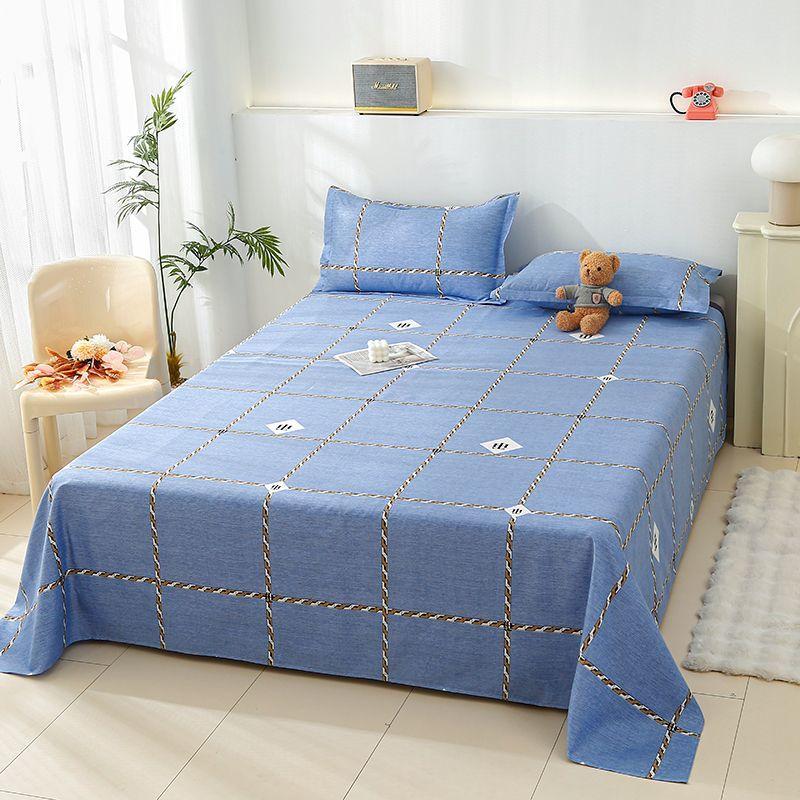 Bed Sheet Single Piece Single Double Bed Sheet Nordic Style Skin-friendly Brushed Bed Sheet Dormitory Single Simple
