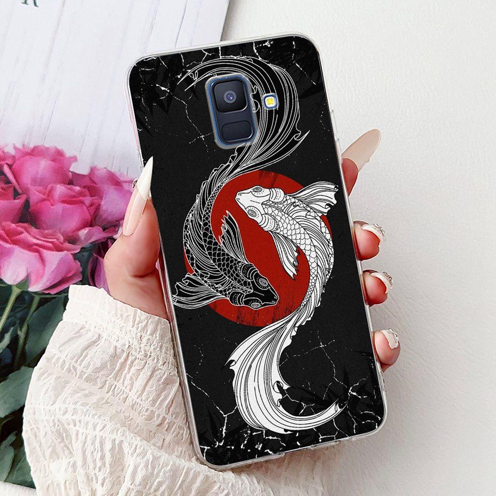 Чехол для Samsung Galaxy A6 2018 Роскошный Расписной Чехол Мягкий Силиконовый Чехол для Телефона Для Samsung A 6 A6 GalaxyA6 2018 Задняя Крышка Coque