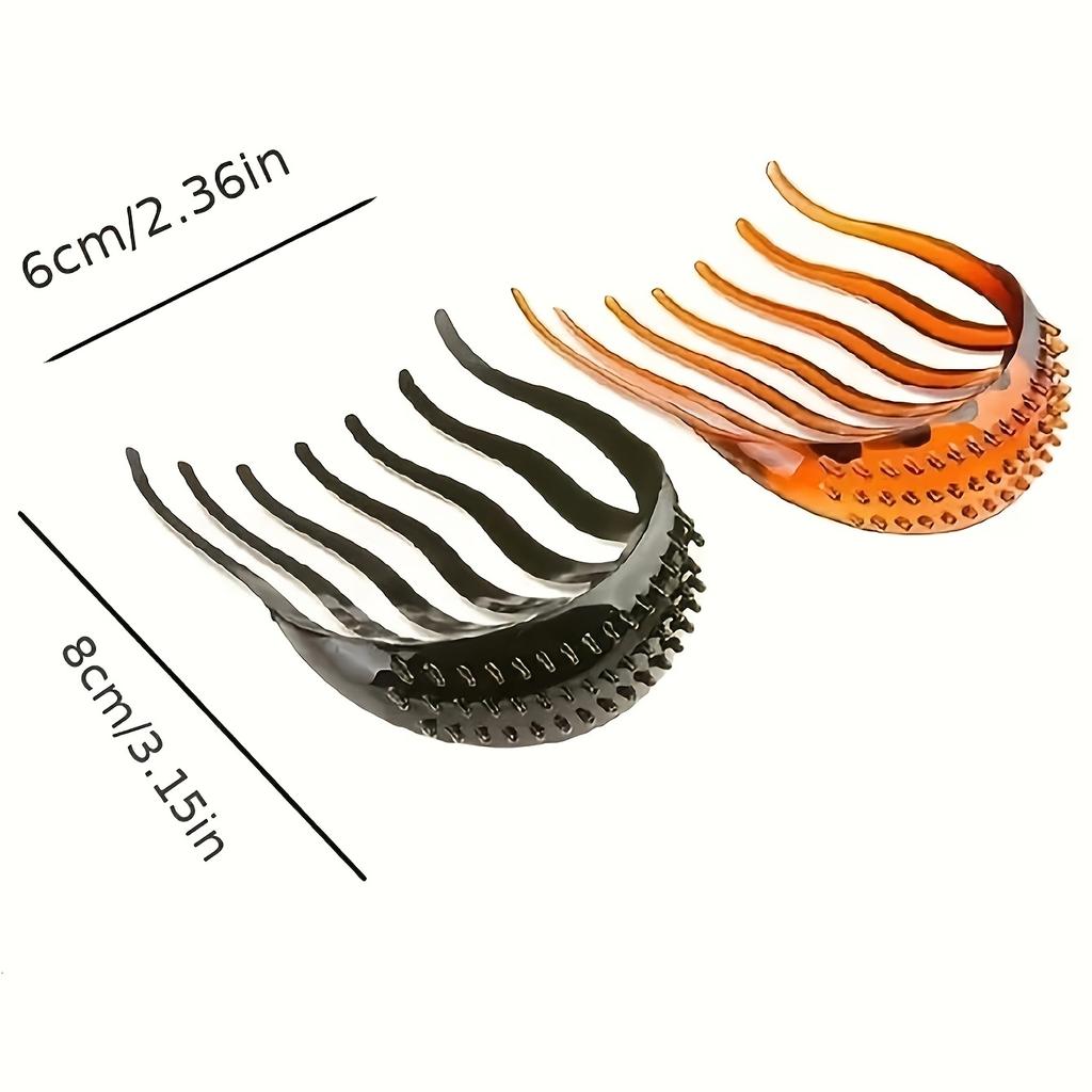 Простая пушистая расческа для волос «конский хвост» с 7 акриловыми зубцами, удлинитель для волос для девочек, элегантные вставки для заколок для волос, аксессуары