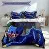 3pcs Custom Name Poppy Playtime Bedding Set,Includes 1 Duvet Cover and 2 Pillowcases,All-season Bedroom Decor