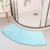 Luxury Curved Bath Rug,Non Slip Soft Absorbent Fanned Shower Mats Washable Bathroom Rug Corner Bath Tub Floor Carpet for Shower