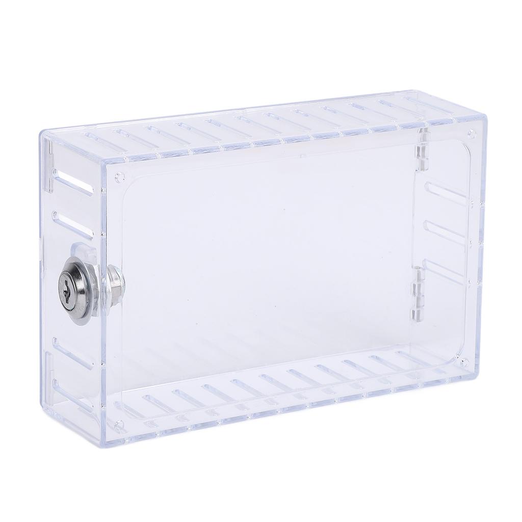 Прозрачная крышка для термостата с замком и защитой термостата с ключом. Подходит для термостатов размером 6,1x3,95x2 дюйма или меньше.