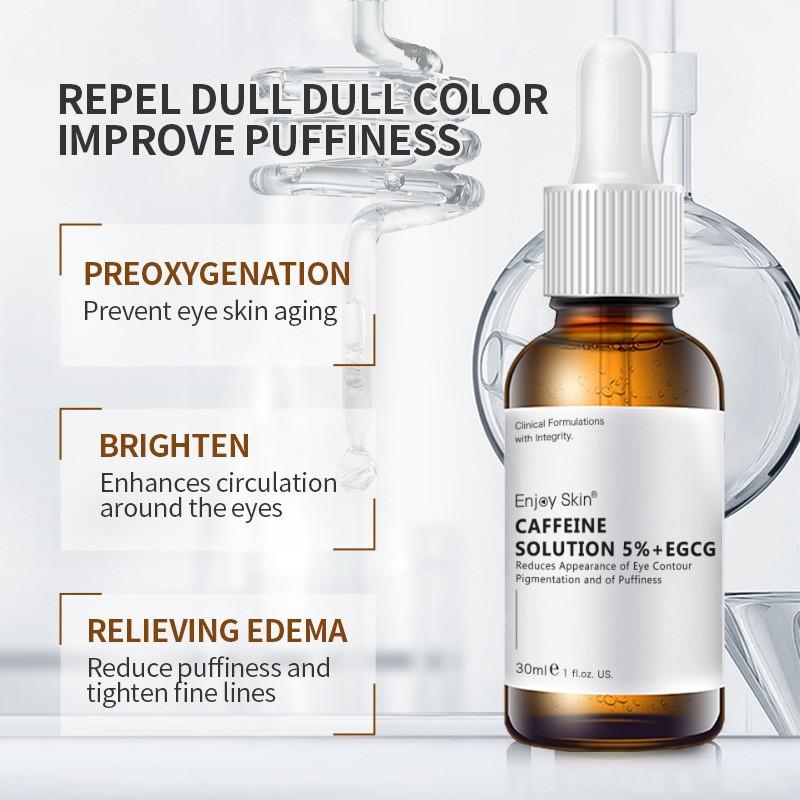 Caffeine Eye Serum for Dark Circles, Fine Lines and Wrinkles, Firming Facial Essence for Night Repair