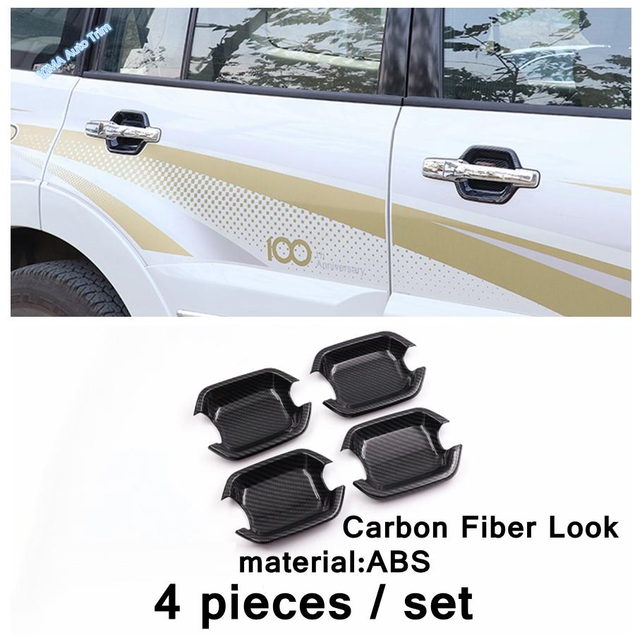 Car Door Outside Handles Door Bowls Sticker Cover Trim For Mitsubishi Pajero V97 V93 V80 Montero Limited 2009 - Accessories