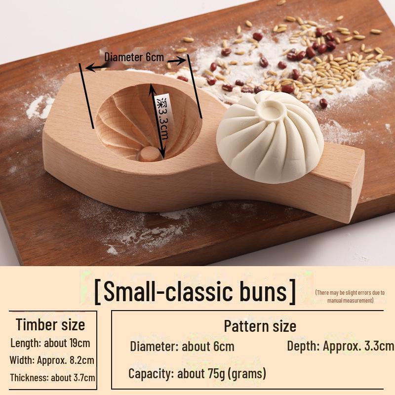 Handmade Steamed Bun Mold Set: Large, Medium & Small Sizes for Pastry, Bean Paste, and Veggie Buns