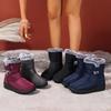 Thermal Snow Boots for Women - Waterproof Mid-Calf Winter Shoes with Anti-Slip Sole & Slavic Embroidery