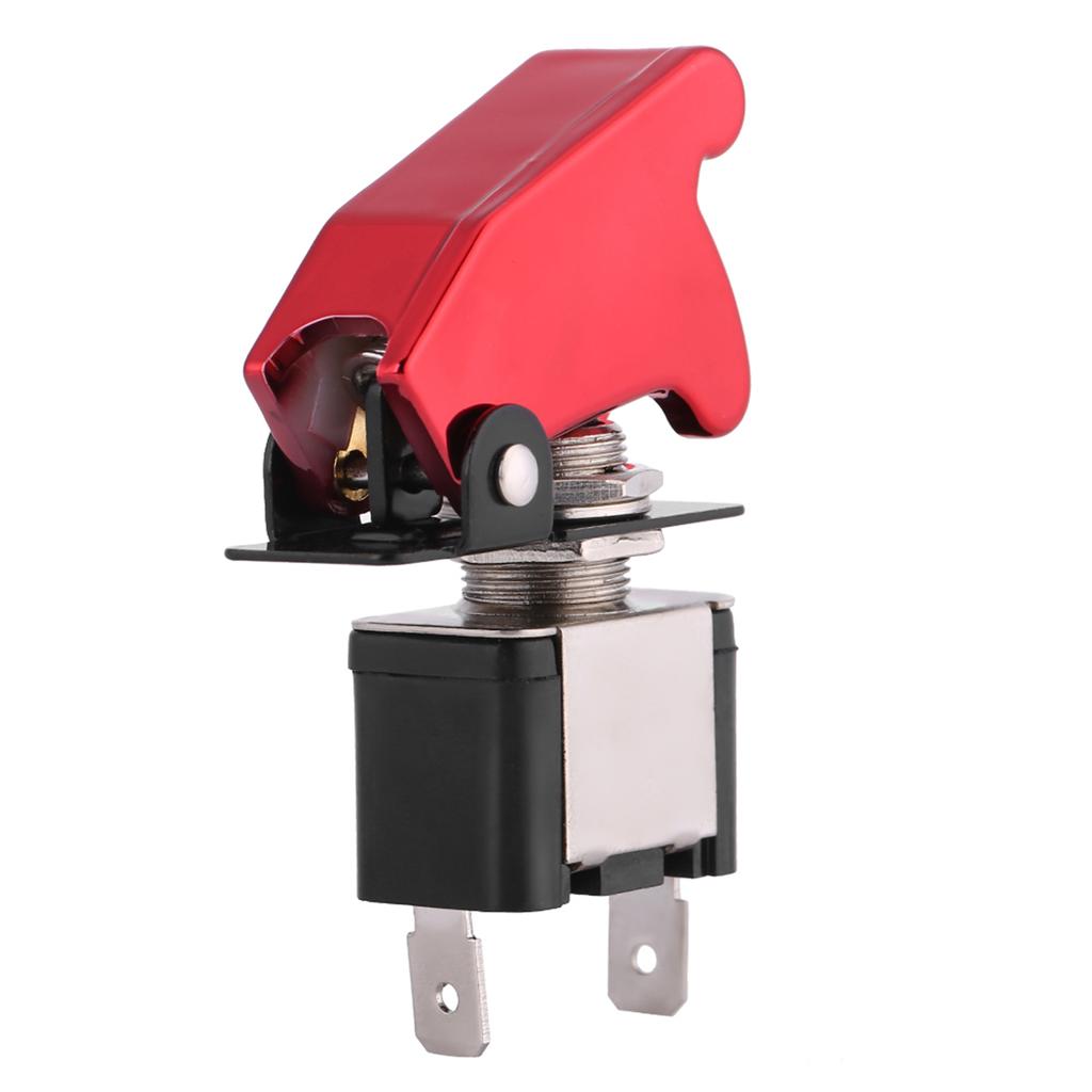 12V 20A Racing Car Red Cover LED Light SPST Toggle Rocker Ignition Switch Control On Off