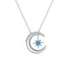 Star Moon Necklace Women Japanese and Korean Simple Student Moon Star Moon Pendant Clavicle Chain Necklace