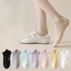 Female Spring and Summer Pure Cotton 7A Antibacterial Deodorant Sweat Absorption with Short Boat Socks