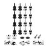 16PCS Black+Silver Guitar Strap Lock Pins Metal Material Universal Guitar Strap Pins  For Guitar