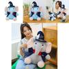 Plush Elephant Toy For Kids Soft Cartoon Sleeper Pillow With Wizard Hat And Bow Decor