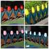 5Pcs Pvc Simulation Tulip Flower Garden Fence Colorful For Yard Lawn Border Lawn Fence Outdoor Landscape Garden Decoration