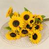 85cm Fake Sunflowers 3 Branches Silk Sunflowers Giant Long Stem Sunflowers  Living Room Decor