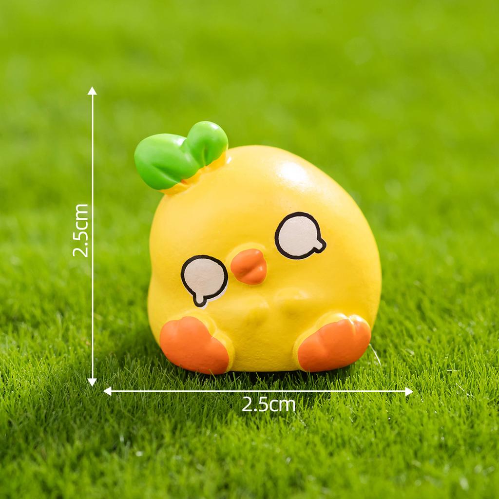 Микропейзаж мультфильм милый овощ курица животное фигурка сделай сам курица украшения аксессуары настольный автомобиль смоляное украшение