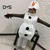 Детский костюм снеговика, комбинезон с длинными рукавами и головой животного, костюм для косплея, реквизит для фотосъемки, детский костюм для выступлений, одежда для новогодней вечеринки