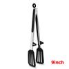 LMETJMA Kitchen Tongs Silicone Food Tongs Non Stick Cooking Serving Tongs For BBQ Salad Steak Pasta Spaghetti Noodles JT302