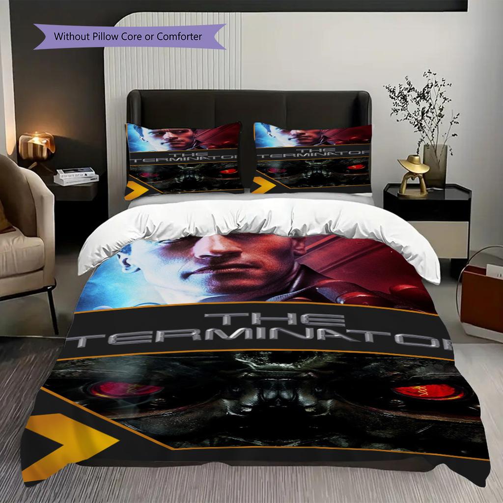 Terminator Future Warrior Threepiece Set 1 Duvet Cover 2 Pillowcase Without Core Duvet Cover And Pillowcase Soft And Comfortable Bedding Set