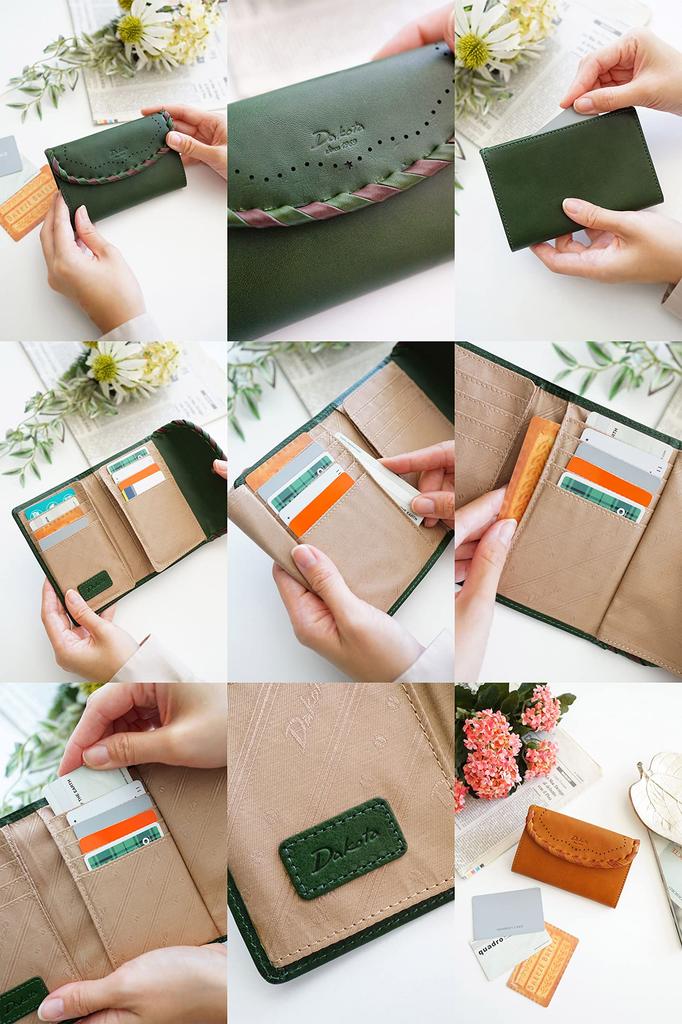 Чехол для карт из натуральной кожи зеленого цвета [Dakota] женский DA-30905-50