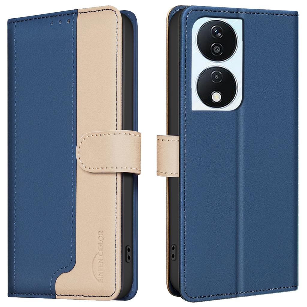 Чехол для Honor 90 Smart/X7b 4G, кожаный чехол для телефона с цветной вставкой