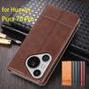 Deluxe Magnetic Adsorption Leather Fitted Case for Huawei Pura 70 Pro Pura70 Pro Flip Cover Protective Case Capa Fundas Coque