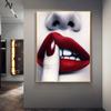 Modern Sexy Red Lips Nordic Posters and Prints Canvas Painting Wall Art Pictures for Living Room Home Decor Cuadros No Frame