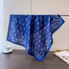 New dachshund print faux silk small square scarf shawl versatile high-end neck scarf bandana wrap