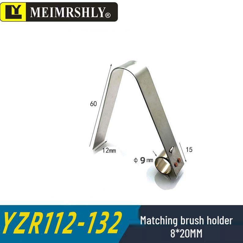 JR Motor Carbon Brush Holder Grip Bracket with Constant Force Spring, Aluminum Copper, 25*32*60 mm.