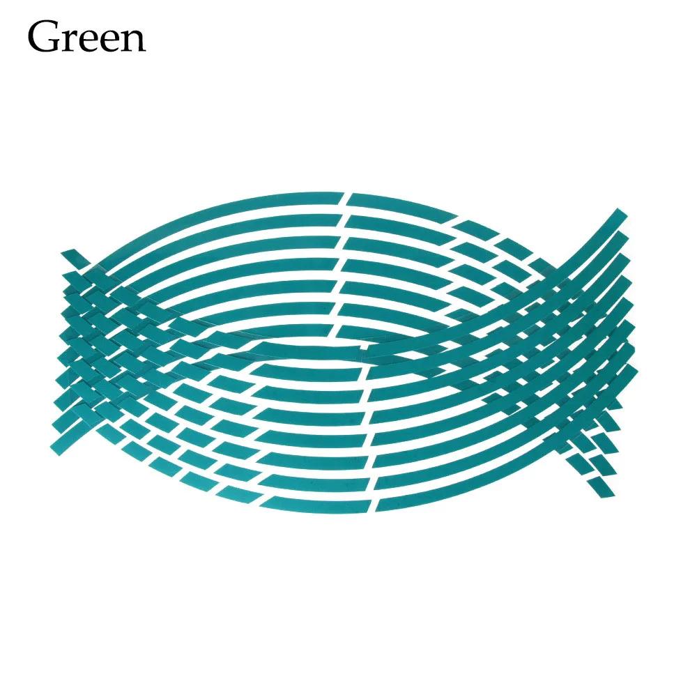 16 шт. Наклейки на шины мотоцикла, автомобиля, отделочные полосы 17"18" Универсальные светоотражающие наклейки на колеса велосипеда Водонепроницаемая лента для обода колеса мотоцикла