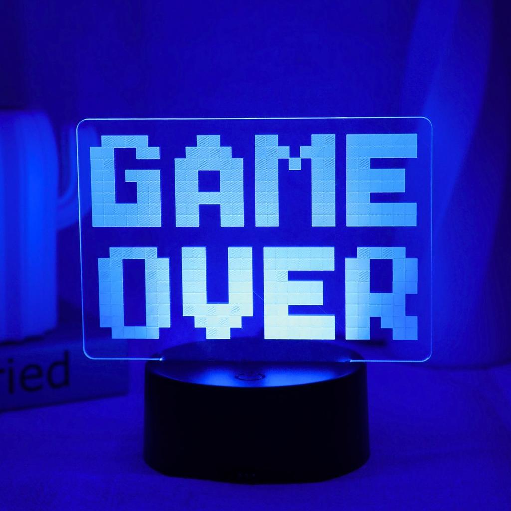 USB 3D креативный ночник, сенсорное переключение 7 цветов, украшение для дома для спальни и гостиной, подарок для любителей игр.