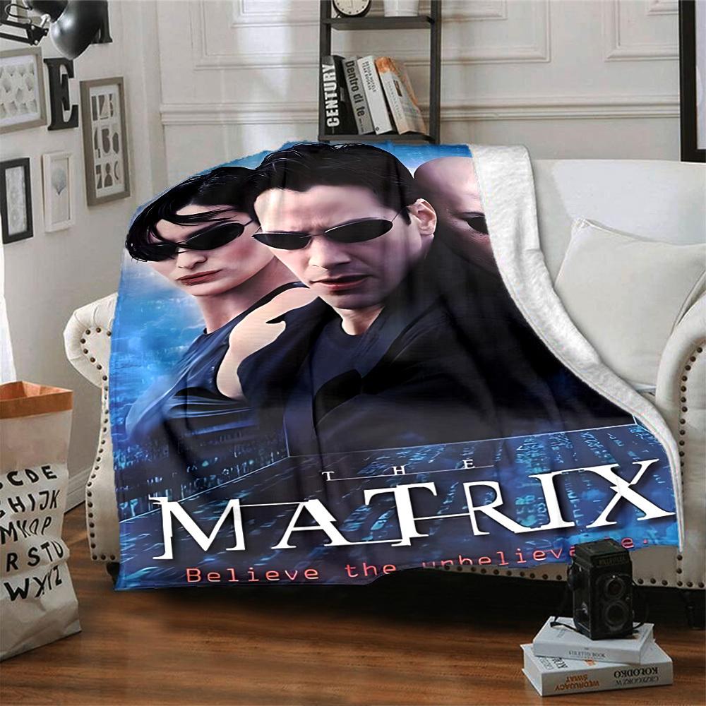 1pc Matrix Believe Flannel Blanket Soft Warm Throw for Home, Office, Travel, All-Season Cozy Bedding GiftL1067