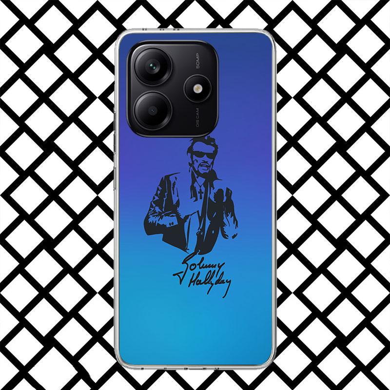 Johnny Hallyday Music Phone Case for Xiaomi Redmi Note 15 14 14S 13 12 12S 11 Pro Plus 11E 11T 11S 10S 5G Soft Cover Fundas Redm