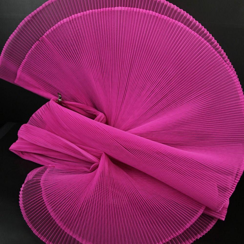 1 ярд/150см Однотонная ткань-гармошка Ткань-плиссе Сетка средней жесткости для DIY Ручная работа Дизайнерский материал Ткани для одежды