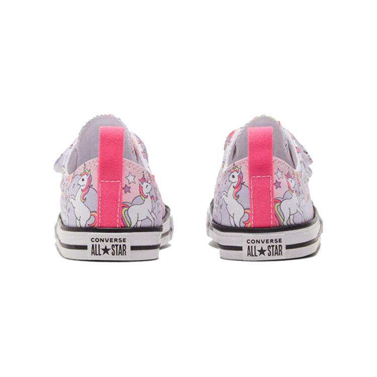 Converse All Star 2V Canvas Casual Trend Low Top Walking Shoes Unicorn Print Baby Shoes 769108C