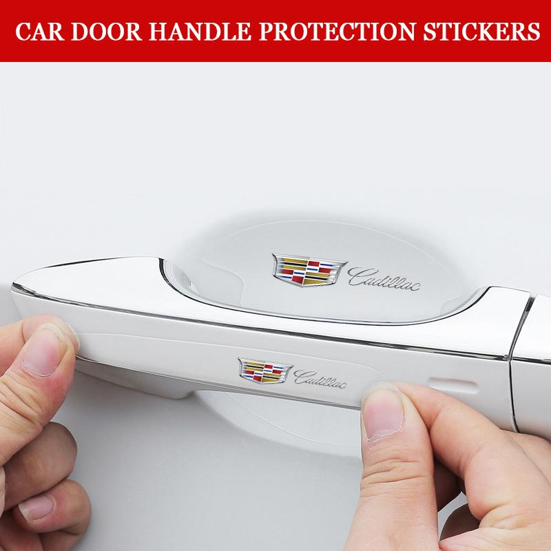 AABHW1 TPU Car Door Handle Protection Stickers for Cadillac Escalade CTS ATS SRX Deville BLS XT4 XT5 XT6 STS XTS SLR XLR CT4 CT5 CT6