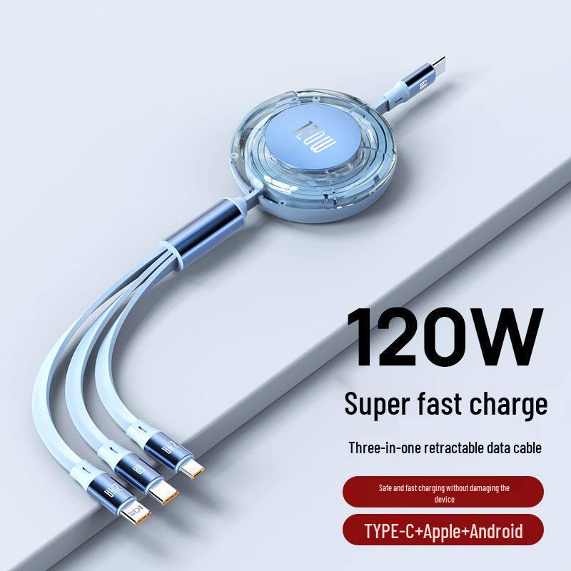 MKO120W Быстрый кабель 3-в-1 для устройств Apple, Huawei, Android и Type-C