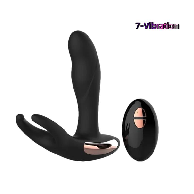 Массажер простаты с дистанционным управлением, нагревом, анальной вибрацией, анальная пробка, мастурбатор, игрушки для взрослых