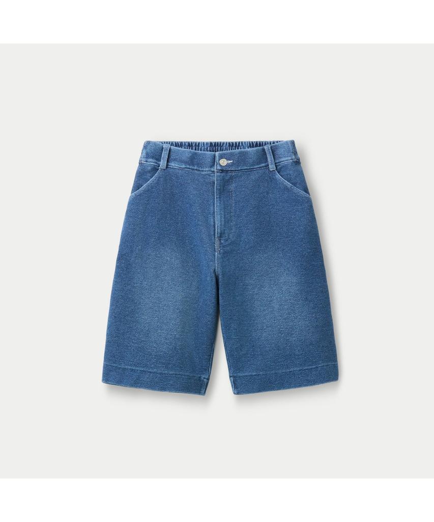 Silijeu (Set Up) Indigo Loose Fit Sweat Shorts Sapom26871Inx