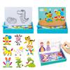 Children Drawing Toy Multifunction Puzzle Paper Box Learning Education Toys Magnetic Writing Painting Board Blackboard TMZ