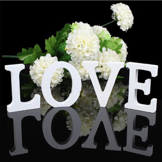 Freestanding Wood Wooden Letters Alphabet Bridal Wedding Party Home Shop Decor