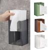 Wall Mounted Tissue Box Transparent Upside-down Face Towel Storage Box Punch-free Large Capacity Tissue Paper Holder